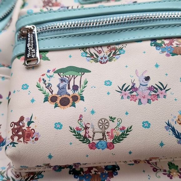 Disney Loungefly Princess Companions Mini Floral Backpack - Picture 14 of 17